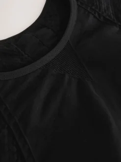 Next Black/Stone Seamless High Neck Medium Impact Sports Bras 2 Pack