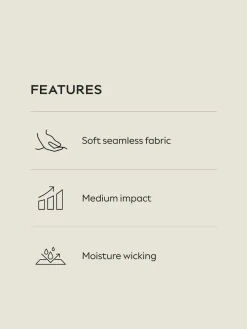 Next Black/Stone Seamless High Neck Medium Impact Sports Bras 2 Pack