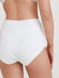 Next Black/White Cotton Tummy Control Shaping High Waist Knickers 2 Pack New