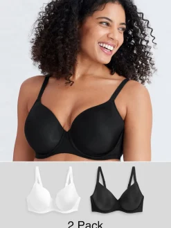 Next DD+ Light Pad Full Cup Smoothing T-Shirt Bras 2 Pack Black/White Online