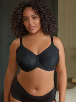 Next F-K Cup Under Arm Smoothing Non Pad Wired Minimising Ultimate Comfort Bras 2 Pack Black/White Clearance