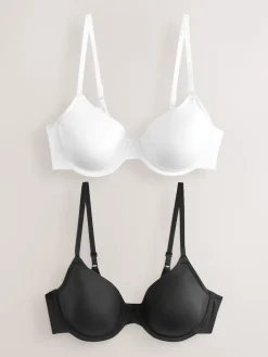 Next Black/White Full Cup A-E Smoothing Ultimate Comfort Bras 2 Pack Best