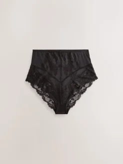 Next Black/White High Waist Lace Knickers 2 Pack Discount