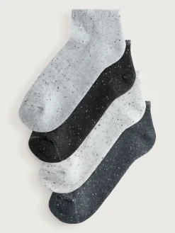 Next Neppy Cushion Sole Socks 4 Pack Black/White Outlet
