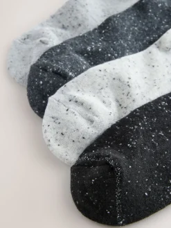 Next Neppy Cushion Sole Socks 4 Pack Black/White Outlet