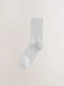 Next Ribbed Ankle Socks 4 Pack Black/White Clearance