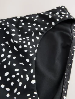 Next Black/White Spot High Leg Bikini Bottoms Sale