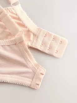 Next Black/White Total Support Cotton & Lace Non Wire Bra 3 Pack Best