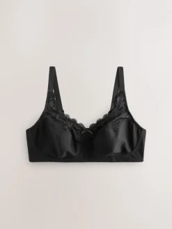 Next Black/White Total Support Cotton & Lace Non Wire Bra 3 Pack Best