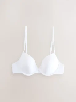 Next Black/White/Nude Pad Plunge A-E Ultimate Comfort Smoothing T-Shirt Bras 3 Pack Clearance