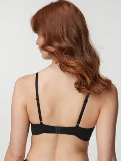 Next Pad Non Wire Cotton Blend Ultimate Comfort Bras 3 Pack Black/White/Pastel Rose Nude