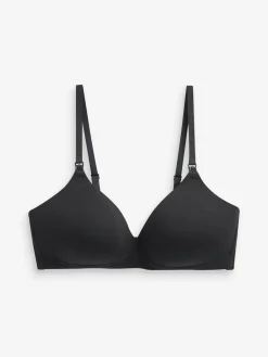 Next Black/White/Pastel Rose Nude Pad Non Wire B-G Nursing Cotton Blend Ultimate Comfort Bras 3 Pack