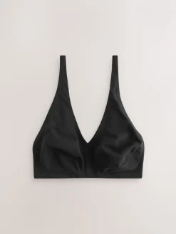 Next Black/White/Pastel Rose Nude Non Pad Non Wire DD+ Cotton Blend Ultimate Comfort Bras 3 Pack New