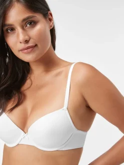 Next Black/White/Pastel Rose Nude Pad Plunge Cotton Blend Ultimate Comfort Bras 3 Pack New