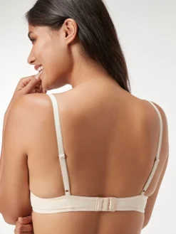 Next Black/White/Pastel Rose Nude Pad Plunge Cotton Blend Ultimate Comfort Bras 3 Pack New