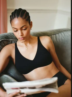 Next Non Pad Non Wire Cotton Blend Ultimate Comfort Bras 3 Pack Black/White/Pastel Rose Nude New