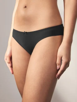 Next Brazilian No VPL Lace Back Briefs 3 Pack Black/White/Praline Nude