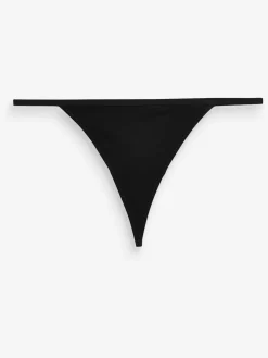 Next Black/White/Praline Nude G-String Microfibre Knickers 5 Pack