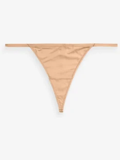 Next Black/White/Praline Nude G-String Microfibre Knickers 5 Pack