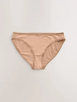 Next High Leg Microfibre Knickers 7 Pack Black/White/Praline Nude