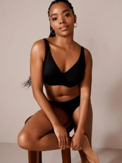 Next Non Pad Full Cup DD+ Microfibre Smoothing Ultimate Comfort T-Shirt Bras 3 Pack Black/White/Praline Nude Hot