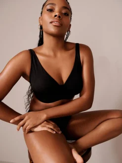 Next Non Pad Full Cup DD+ Microfibre Smoothing Ultimate Comfort T-Shirt Bras 3 Pack Black/White/Praline Nude Hot