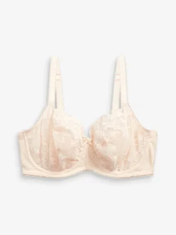 Next Black/White/Praline Nude Non Pad Balcony DD+ Lace Bras 3 Pack Sale