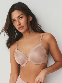 Next Black/White/Praline Nude Pad Full Cup A-E Ultimate Comfort Smoothing T-Shirt Bras 3 Pack Outlet