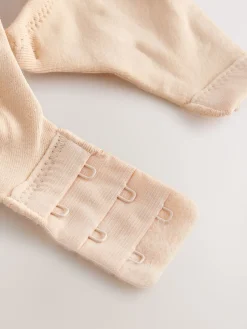 Next Black/White/White/Praline Nude Non Pad Non Wire Cotton Bras 4 Pack New