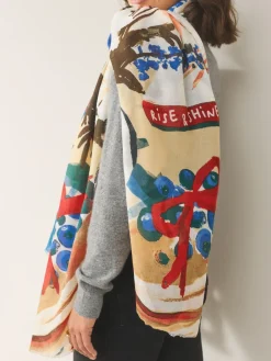 Next Blue Abstract Lightweight Scarf Online