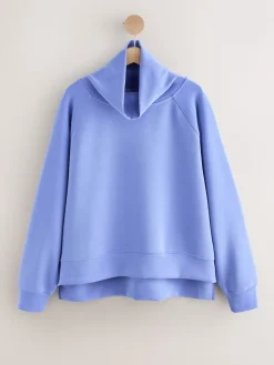Next Active Modal Supersoft Cowl Neck Jumper Blue Outlet