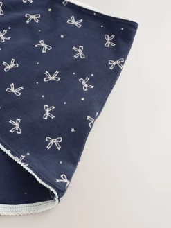 Next Full Brief Cotton Rich Knickers 7 Pack Blue Bows Outlet