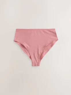 Next Blue Bows High Waist High Leg Cotton Rich Knickers 7 Pack Sale