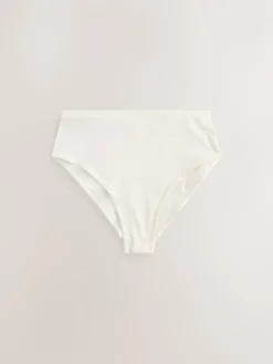 Next Blue Bows High Waist High Leg Cotton Rich Knickers 7 Pack Sale