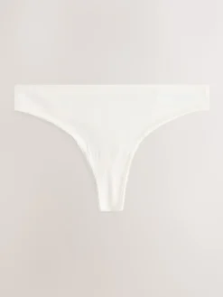 Next Thong Cotton Rich Knickers 7 Pack Blue Bows New