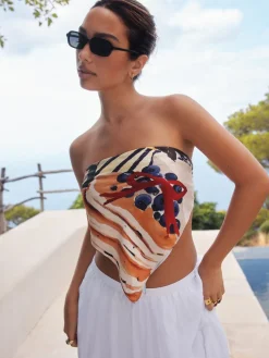 Next Blue Brunch Scene Lightweight Square Scarf Online