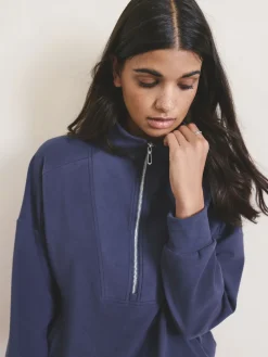 Next Half Zip Fleece Blue