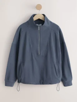 Next Half Zip Fleece Blue