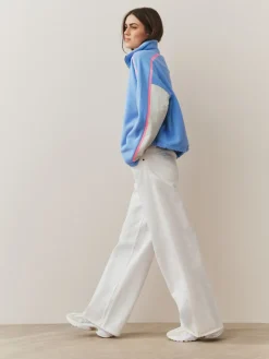 Next Half Zip Fleece with Colourblock Panels Blue Online