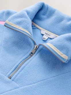 Next Half Zip Fleece with Colourblock Panels Blue Online