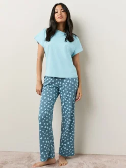 Next Blue Heart Short Sleeve Pyjamas Discount