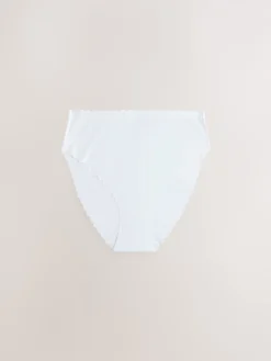 Next High Waist High Leg No VPL Scallop Knickers 3 Pack Blue Best