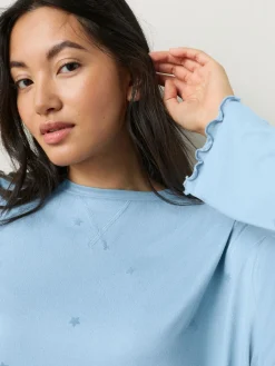 Next Heart Soft Long Sleeve Pyjamas Blue Star Sale