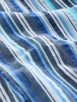 Next Pull On Wide Leg Trousers Blue Stripe Sale