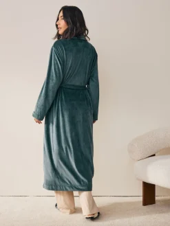 Next Studio Cosy Ribbed Dressing Gown Blue Sale