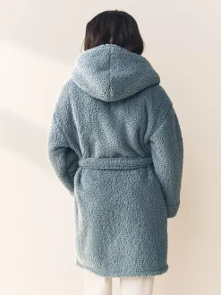 Next Teddy Dressing Gown Blue New