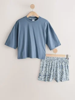 Next Blue/Grey/Pink Floral Short Set Pyjamas 3 Pack Online