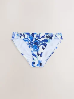 Next Blue/White Flora High Leg Bikini Bottoms Discount