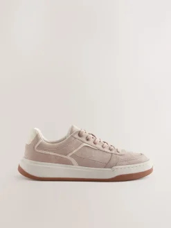 Next Blush Pink Forever Comfort® Panelled Retro Lace-Up Trainers Online
