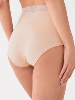 Next Blush Pink Full Brief Cotton Lace Knickers 4 Pack Discount
